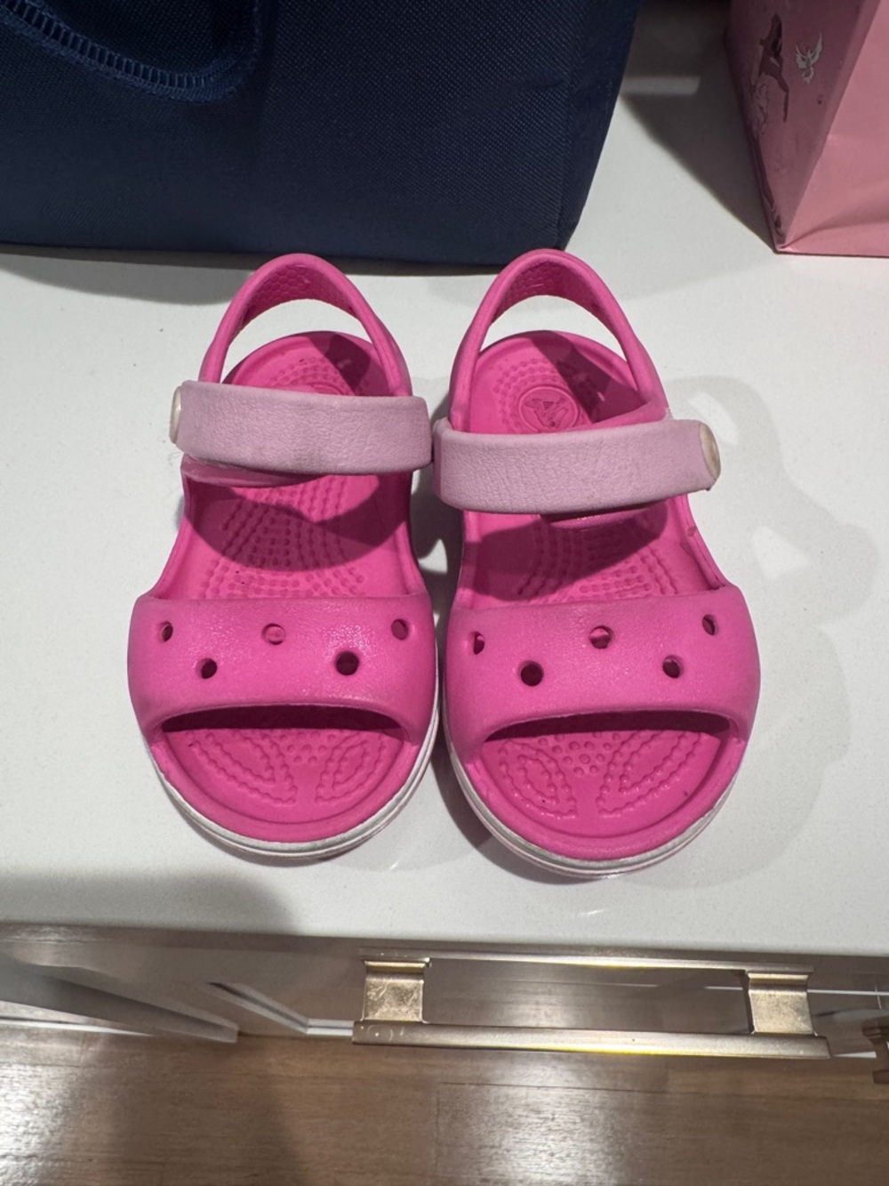 Crocs Toddler Pink Sandals with Adjustable Strap C5